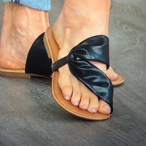 Korks man made toe-post thong slide